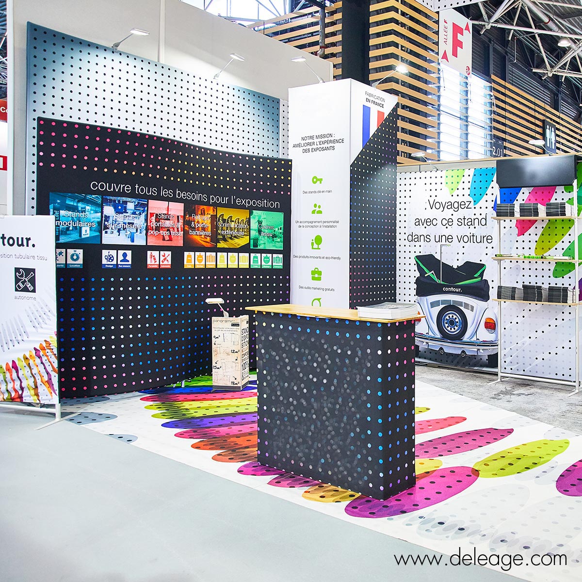exposition-stand-tissu-banque-accueil Exposition stand tissu banque accueil