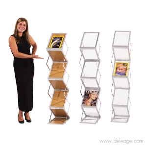 Porte brochure pliable zigzag
