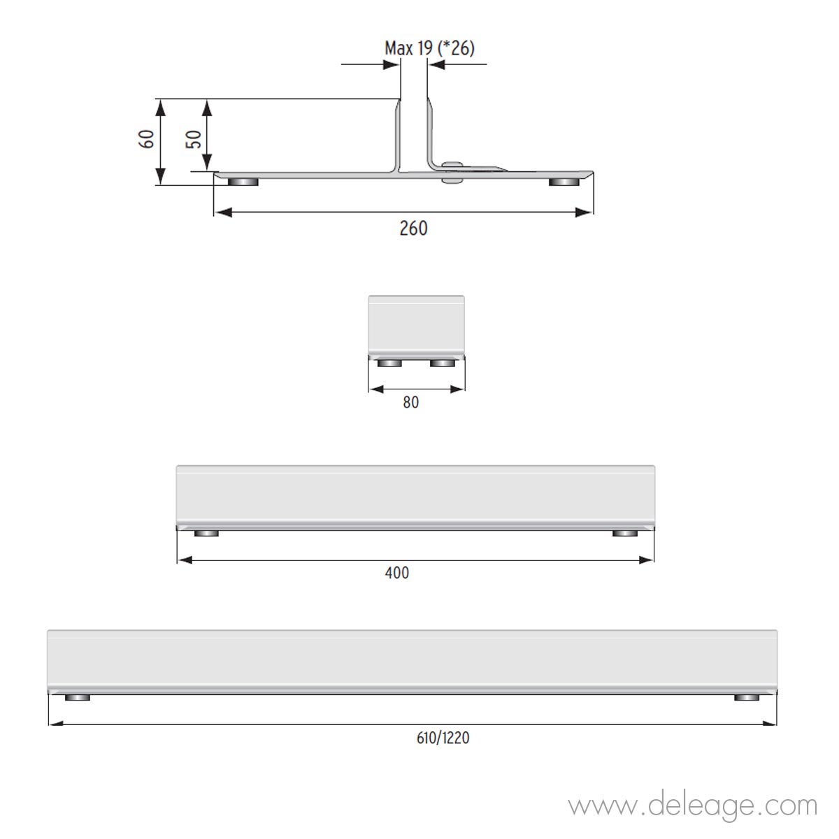 tailles-embase-pied-aluminium Tailles embase pied aluminium