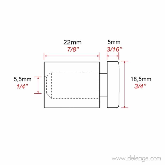 attache-murale-percée-à-vis- 18mm-22mm (1) Attache murale percée à vis 18mm 22mm