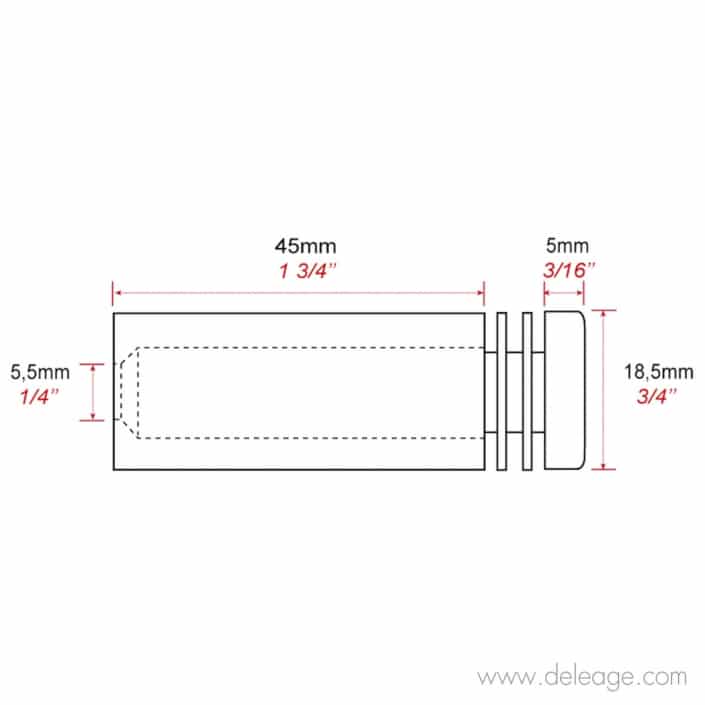 attache-murale-percée-à-vis- 18mm-45mm (2) Attache murale percée à vis 18mm 45mm