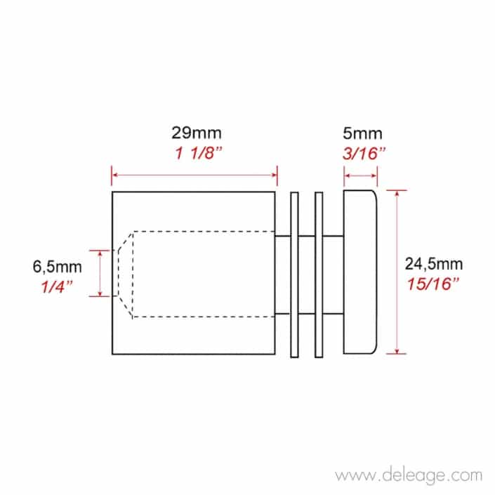 attache-murale-percée-à-vis- 24mm-29mm (1) Attache murale percée à vis 24mm 29mm