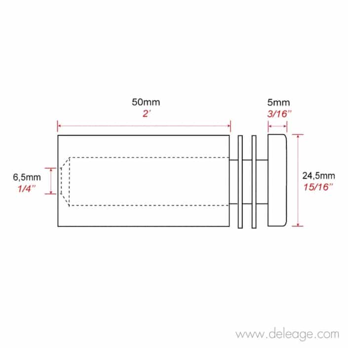 attache-murale-percée-à-vis- 24mm-50mm (1) Attache murale percée à vis 24mm 50mm