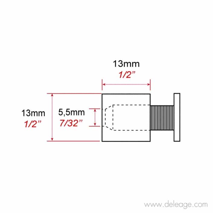 fixation-murale-vissée-inox-13mm (2) Fixation murale vissée inox 13mm