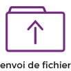 Picto envoi de fichier violet