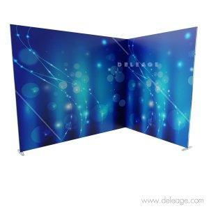 Cloison événementiel T3 Angle — Cloison PVC T3 Mur d'image pour stand
