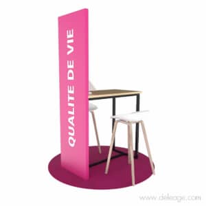 Comptoir T3 déco Black3 600x600 — Borne d'accueil designGAMME T3 double face