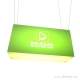 Enseigne1 vert sign — Enseigne de stand RECTANGLE LUMINEUX Visuel tissu diffusant avec sous face