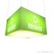 Enseigne4 2 vert sign — Enseigne de stand CUBE LUMINEUX Visuel tissu diffusant avec sous face