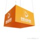 Skydome nl — Enseigne de stand CUBE Visuel tissu avec sous face