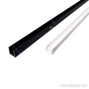Baguette noir blanche zoom — Panneau d'exposition  PROFILE PVC finition/protection (vue 5)