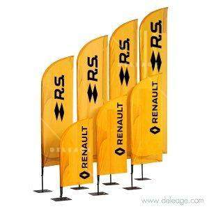Beachflag alu courbe — Oriflamme BEACH FLAG forme courbe (vue 2)