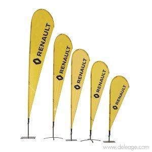 Beachflag alu plume — Oriflamme BEACH FLAG forme plume (vue 2)