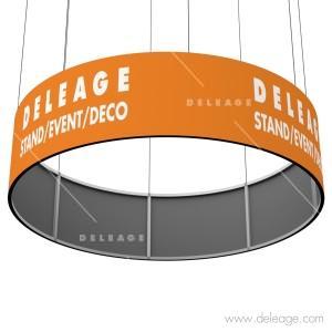 Cerce ronde suspendue elingue — Enseigne de stand CIRCULAIRE Visuel PVC (vue 5)