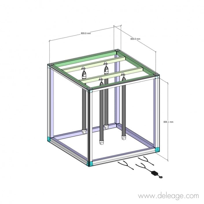 cube-lumineux-800x800mm Cube lumineux 800x800mm — Enseigne de stand CUBE Visuel tissu avec sous face