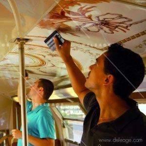 Décoration adhésif plafond train — Décor mural VINYLE ADHÉSIF  total covering