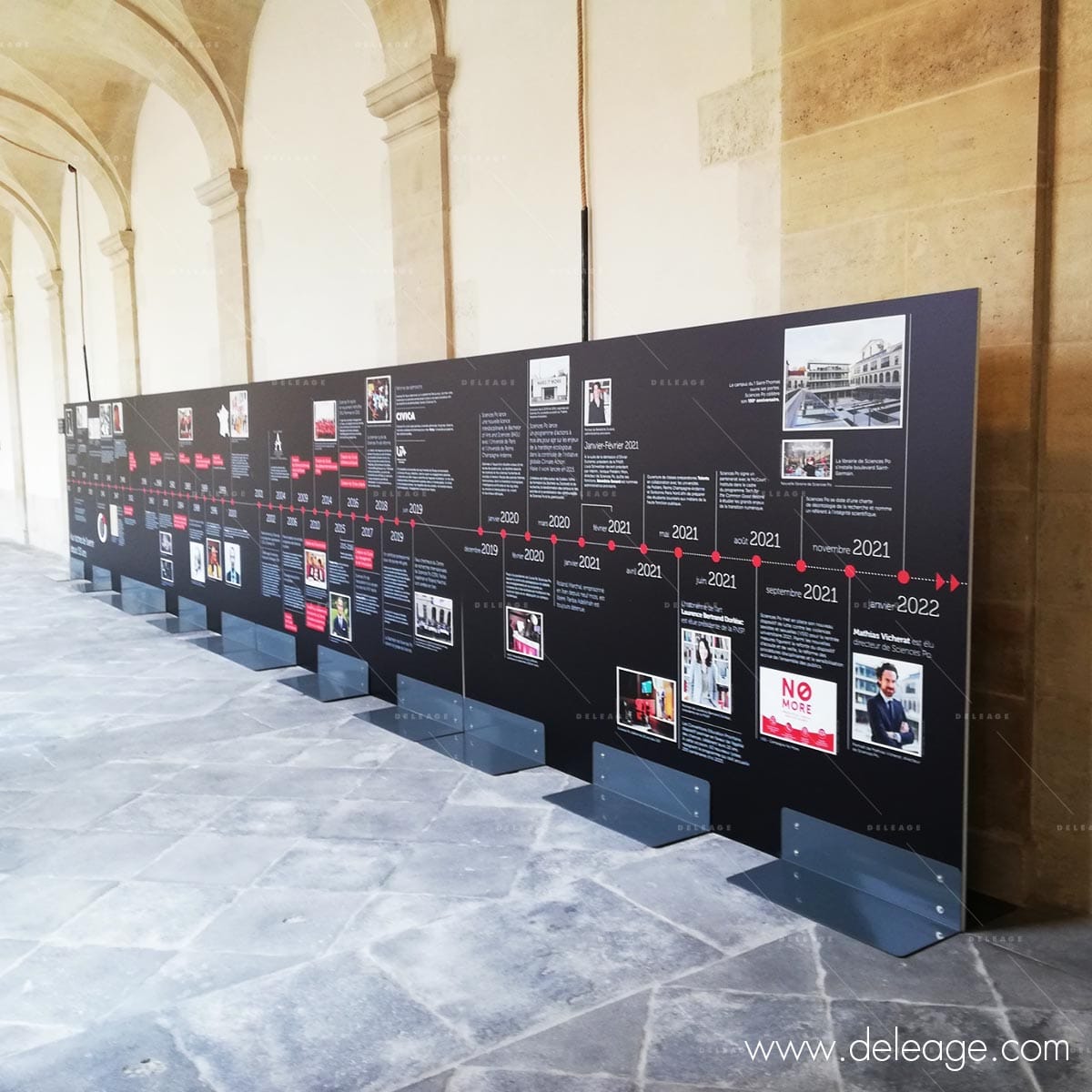 embase-pour-Time-line-exposition-panneaux Embase pour Time line exposition panneaux — EMBASE L 750 mm Intérieur