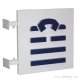 Enseigne drapeau ajouré relief — Enseigne drapeau PANNEAU SUR CHASSIS double face