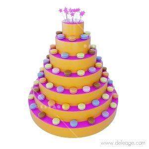 Gateau decoré — Support polystyrène PIÈCE MONTÉE pyramide