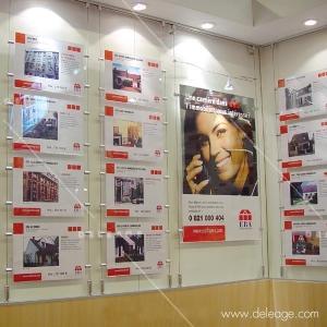 Kit affichage immobilier par câble — Porte brochure BAC PLEXI sur câble (vue 5)