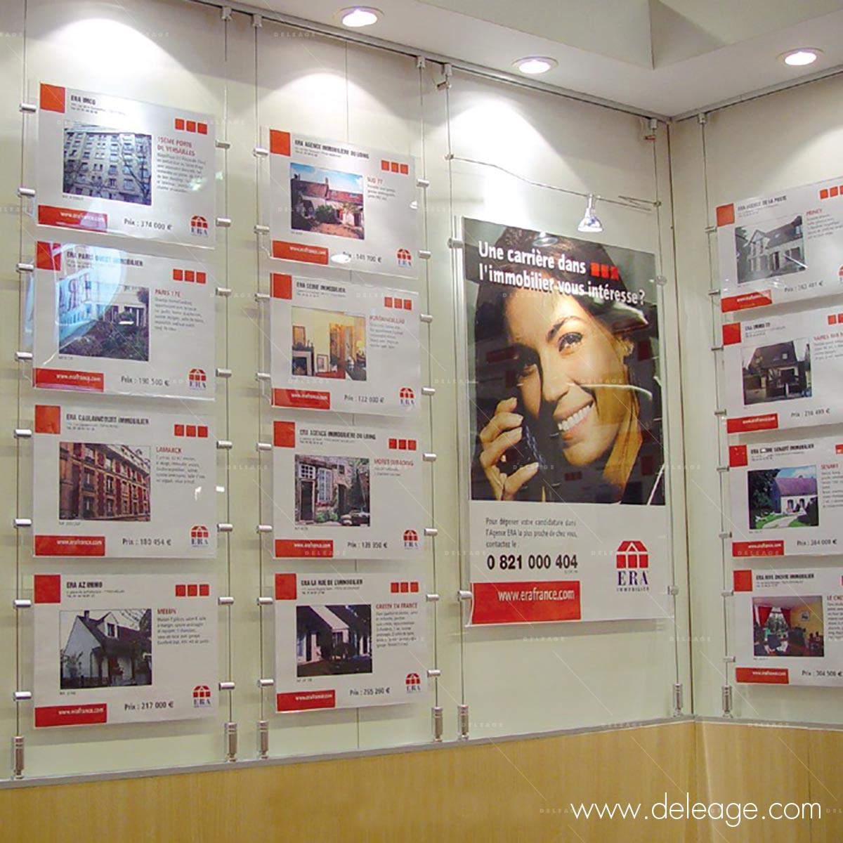 kit-affichage-immobilier-par-cable Kit affichage immobilier par câble — Porte brochure BAC PLEXI sur câble (vue 6)