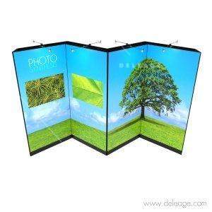 Panneau exposition double face spot — Cloison ZIG ZAG avec impression