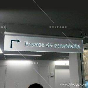 Plaque plexi tangentiel — Eclairage tangentiel PLAQUE PLEXI LUMINEUSE fixation suspendue