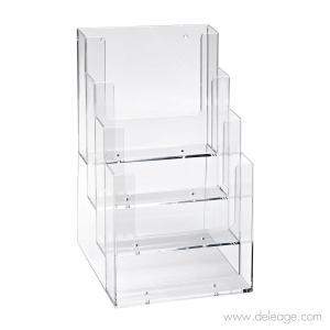 Présentoir de comptoir 4 cases a5 — Présentoir de table PORTE BROCHURES plexi multicases (vue 5)