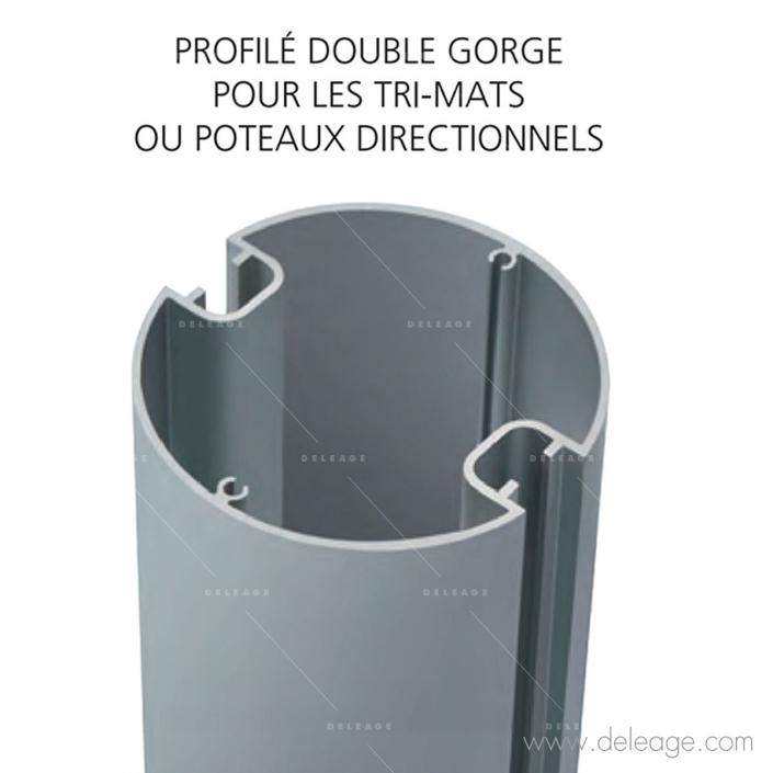 profilé-tri-mats Profilé tri mats — Signalétique modulable PANNEAU BI-MATS scellement