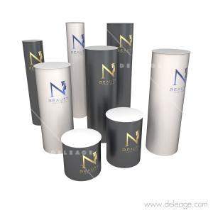 Présentoir colonne stèle cylindrique eco — Présentoir économique POLYSTYRÈNE  Colonne cylindrique (vue 5)