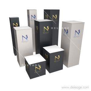 Présentoir colonne stèle eco — Présentoir économique POLYSTYRENE  Podium stèle (vue 5)