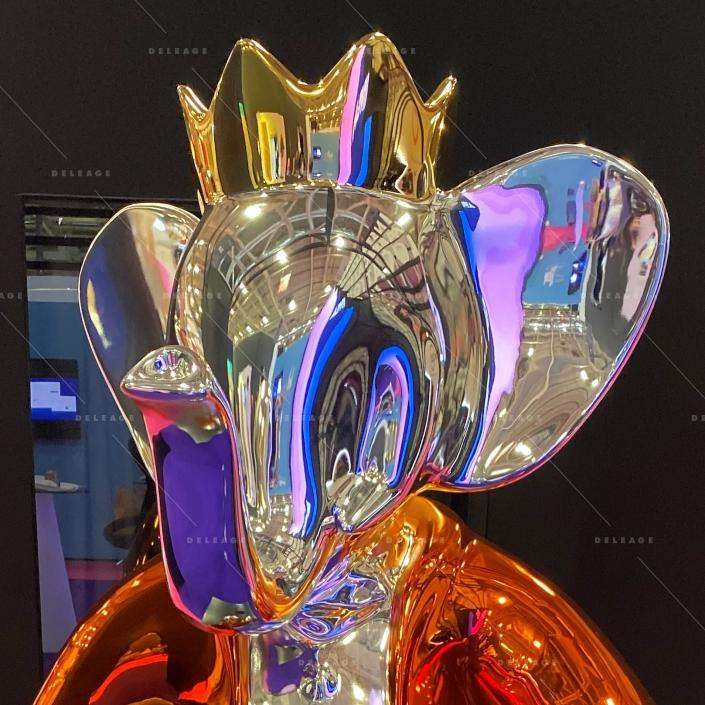sculpture3D-chromé Sculpture3D chrome — Objet volume 3D