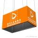 Signal haut rectangle suspendue elingue — Enseigne de stand RECTANGLE Visuel PVC (vue 5)