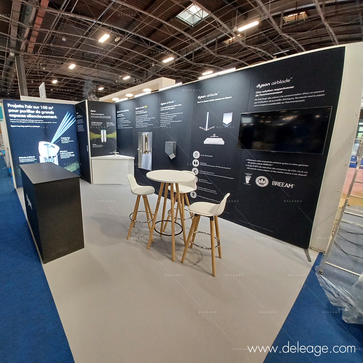 stand-hline-18m2 Stand Hline 18m2 — Stand modulaire HLINE 12m² avec réserve