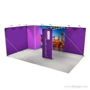 Stand modulaire h line 24m² cloisons de fond transportable EN camion vue profilé (vue 6)