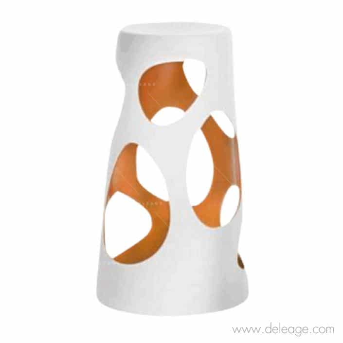 tabouret-cup-blanc-orange-4548 Tabouret cup blanc orange — Location TABOURET HAUT CUP
