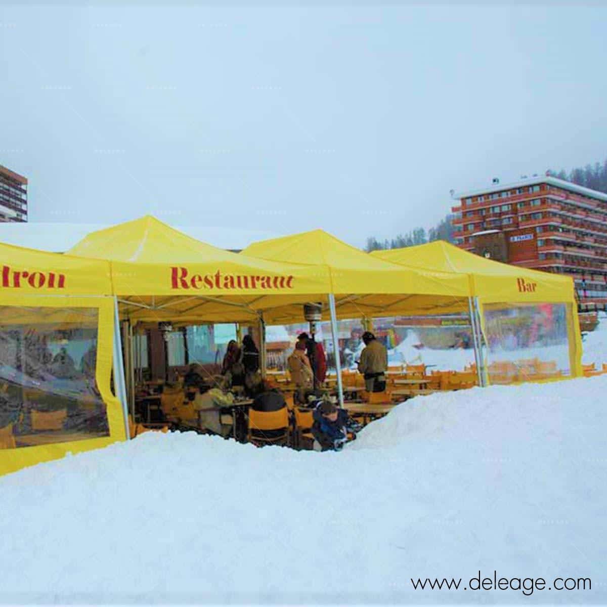 tente-pliable-dans-la-neige Tente pliable dans la neige
