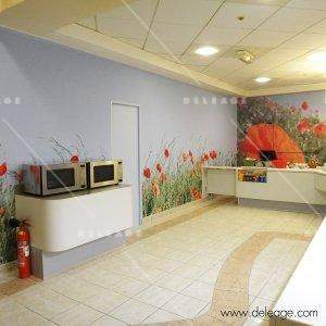 Total covering tissu mural imprimé — Décor plafond TISSU TENDU total covering