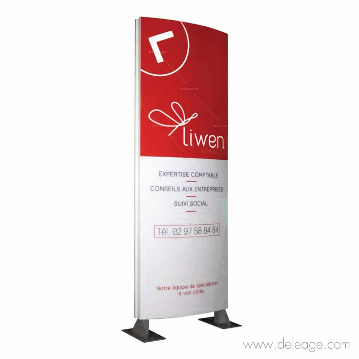 totem-publicitaire-face-galbé Totem publicitaire face galbé