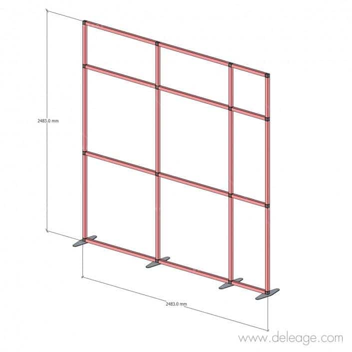 totem-t3-sur-pied-2500x2500mm Totem T3 sur pied 2500x2500mm — Cloison PVC T3 Mur d'image pour stand