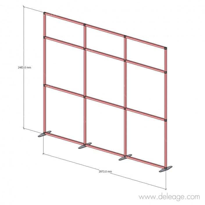 totem-t3-sur-pied-3000x2500mm Totem T3 sur pied 3000x2500mm — Cloison PVC T3 Mur d'image pour stand