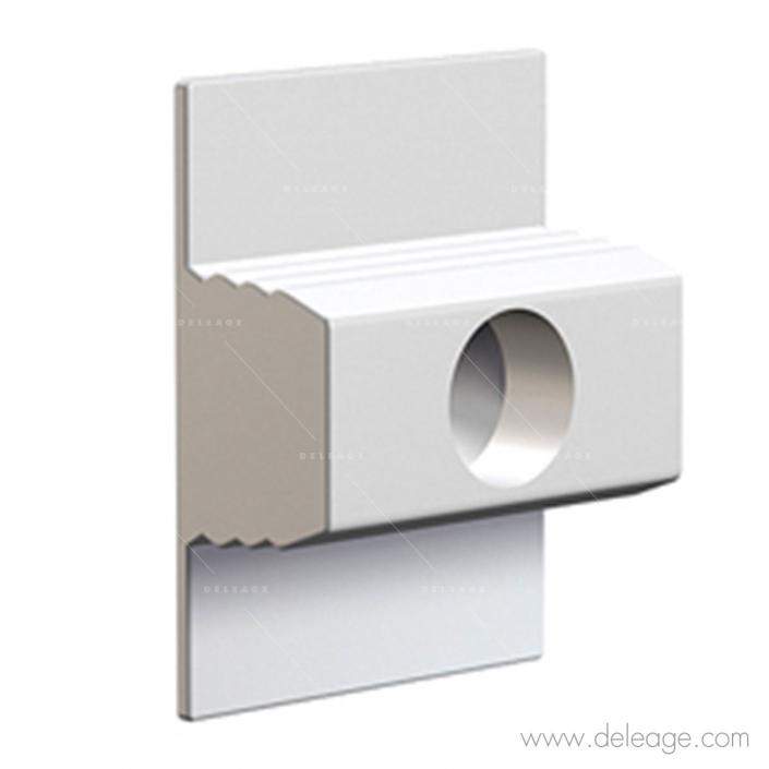Clip-fixation-pour-rail-cimaise-Blanc Clip fixation pour rail cimaise Blanc — Suspension tableau FIXATION POUR RAIL CLICK en sachet de 10 pièces