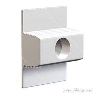 Clip fixation pour rail cimaise Blanc — Suspension tableau FIXATION POUR RAIL CLICK en sachet de 10 pièces