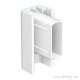 Embout de finition Blanc pour rail cimaise — Suspension tableau EMBOUT/ANGLE pour rail click