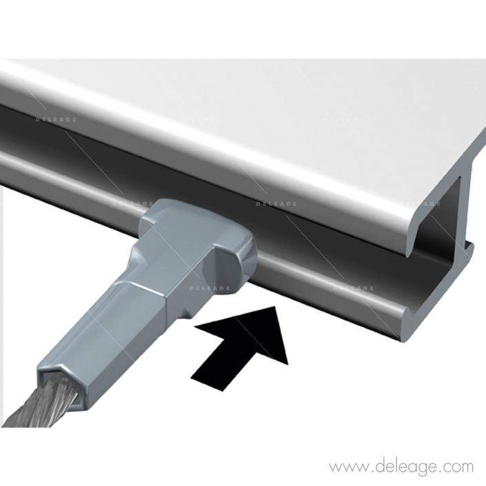Fil-cable-A-rail-clic-cimaise Fil câble à rail clic cimaise — Suspension tableau RAIL CLICK pour fil ou câble