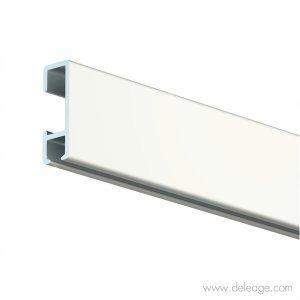 Rail blanc pour cimaise câble et fil perlon — Suspension tableau RAIL CLICK pour fil ou câble
