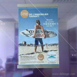 Porte affiche alu — Porte affiche AFFICHAGE VITRINE LUXE magnétique A4 et A3