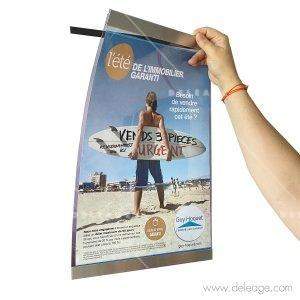 Porte affiche magnetique vitrine — Porte affiche AFFICHAGE VITRINE LUXE magnétique A4 et A3