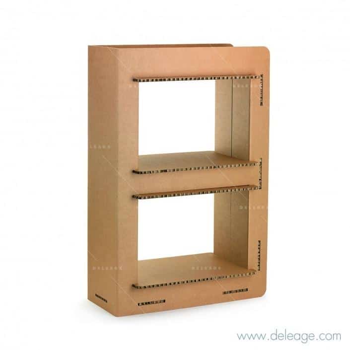 BDTHEKPETIT_FRG090_20732.eps BDtheque petit modèle EN carton — Meuble en carton TABOURET HAUT siège en carton