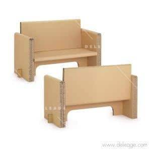 Banquette EN carton — Mobilier en carton TABLE HAUTE mange debout